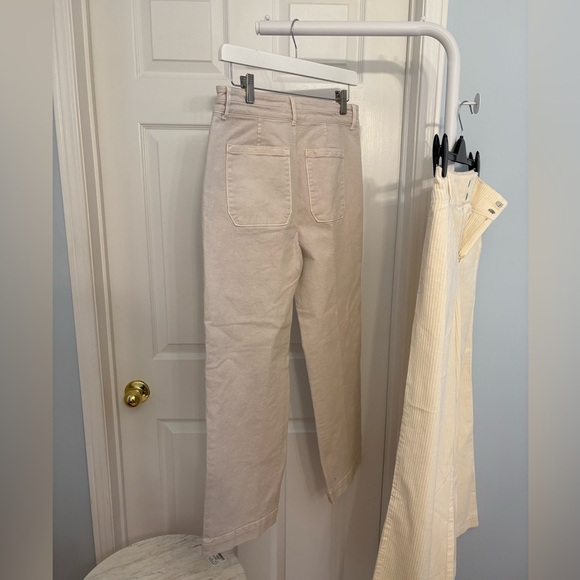 Ann Taylor Light Beige Highrise Easy Straight Leg Cropped Jeans Size 4 - Picture 6 of 9